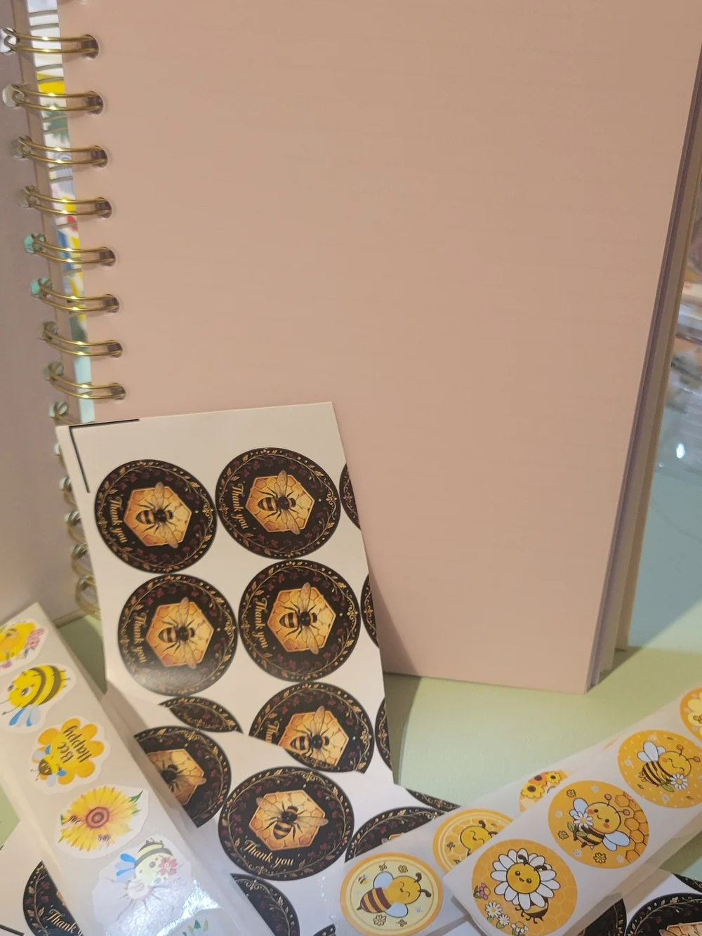 Always Bee Kind Floral Bee Notebook with Matching Pen, Stickers & Poly's (5)